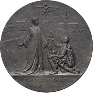 XX wiek, medal z 1916 roku, Władysław Leopold Jaworski Obywatelskiej Zasłudze