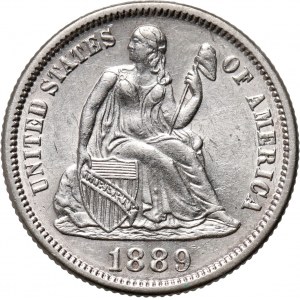 USA, Dime 1889, Philadelphia, Liberty Seated