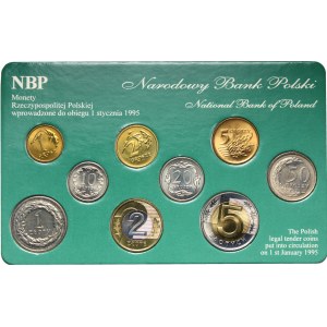 III RP, zestaw 9 monet obiegowych po denominacji, 1990-1994