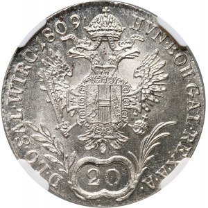 Austria, Franz I, 20 Kreuzer 1809 C, Prague