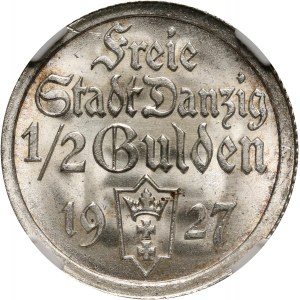 Wolne Miasto Gdańsk, 1/2 guldena 1927, Berlin