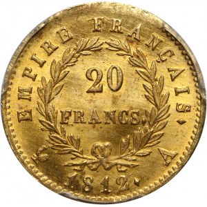 France, Napoleon I, 20 Francs 1812 A, Paris