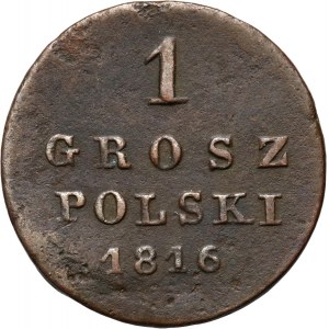 Królestwo Kongresowe, Aleksander I, 1 grosz polski 1816 IB, Warszawa