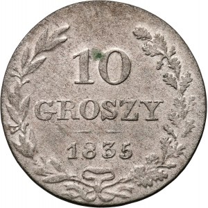 Zabór rosyjski, Mikołaj I, 10 groszy 1835 MW, Warszawa