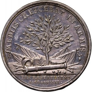 Austria, Karol VI, medal z 1714 roku, na pamiątkę Wojny o Sukcesję Hiszpańską