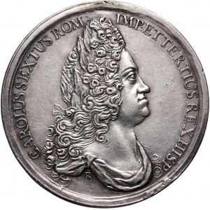 Austria, Karol VI, medal z 1717 roku, Zdobycie Belgradu