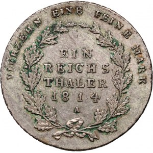 Niemcy, Prusy, Friedrich Wilhelm III, Thaler 1814 A, Berlin