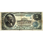 Stany Zjednoczone Ameryki, Rhode Island, National Bank of Providence, 5 dolarów 1882, Date Back
