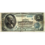 USA, Rhode Island, National Bank of Providence, 5 Dollars 1882, Date Back