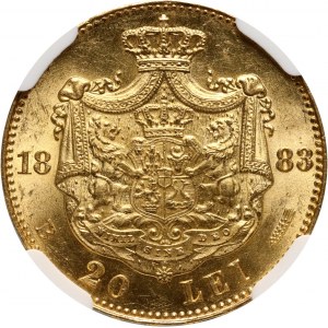 Rumunia, Karol I, 20 lei 1883 B, Bukareszt