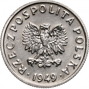 PRL, 5 groszy 1949, PRÓBA, nikiel