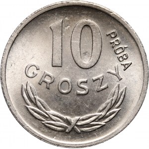 PRL, 10 groszy 1949, PRÓBA, nikiel