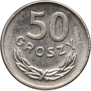 PRL, 50 groszy 1957, PRÓBA, nikiel