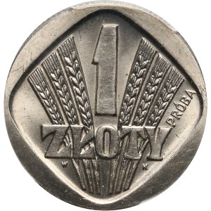 PRL, 1 złoty 1958, PRÓBA, nikiel