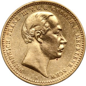 Germany, Mecklenburg-Schwerin, Friedrich Franz III, 10 Mark 1890 A, Berlin