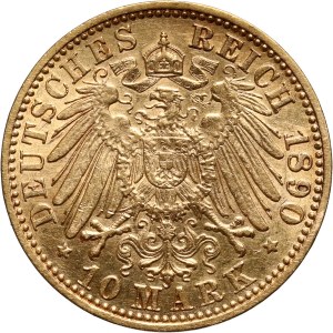 Niemcy, Meklemburgia-Schwerin, Fryderyk Franciszek III, 10 marek 1890 A, Berlin