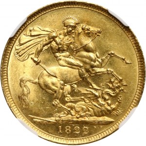 Great Britain, George IV, Sovereign 1822, London