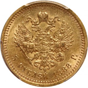 Russia, Alexander III, 5 Roubles 1888 (АГ), St. Petersburg