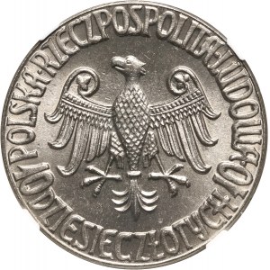 PRL, 10 złotych 1964, Kazimierz Wielki, PRÓBA, nikiel