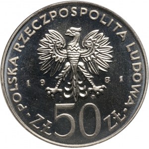 PRL, 50 złotych 1981, Bolesław II Śmiały, PRÓBA, nikiel