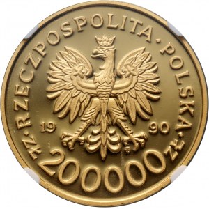 III RP, 200000 złotych 1990, Warszawa, Solidarność