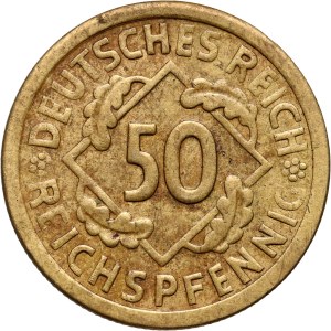 Niemcy, Republika Weimarska, 50 Reichspfennig 1924 A, Berlin