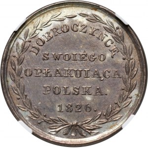 Zabór rosyjski, medal z 1826 roku, na pamiątkę śmierci cara Aleksandra I