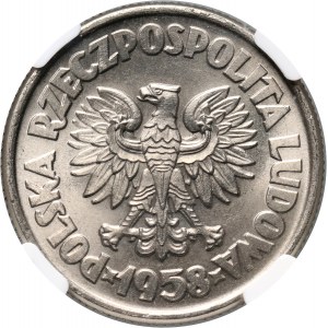 PRL, 5 złotych 1958, Waryński, PRÓBA, nikiel