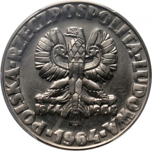 PRL, 20 złotych 1964, Klucz, sierp i kielnia, PRÓBA, nikiel