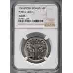 PRL, 10 złotych 1964, Drzewo, PRÓBA, nikiel