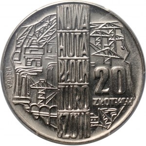 PRL, 20 złotych 1964, Nowa Huta, PRÓBA, nikiel