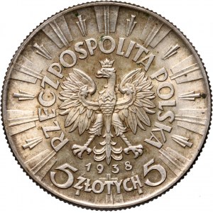 II RP, 5 złotych 1938, Warszawa, Józef Piłsudski
