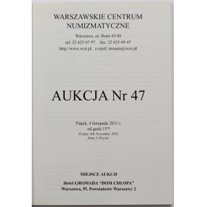 Katalog aukcyjny, WCN, Aukcja Nr 47, 4 listopada 2011, Kolekcja Lucow