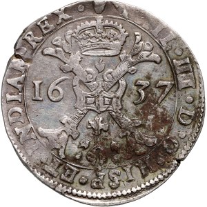 Niderlandy Hiszpańskie, Filip IV, patagon 1637, Antwerpia