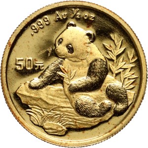 China, 50 Yuan 1998, Panda, 1/2 oz.