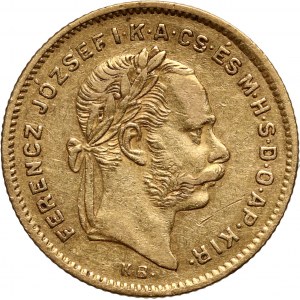 Hungary, Franz Joseph I, 4 Forint = 10 Francs 1874 KB, Kremnitz