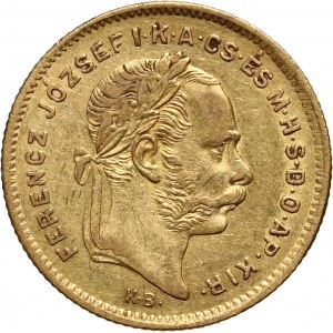 Węgry, Franciszek Józef I, 4 forinty = 10 franków 1875 KB, Kremnica