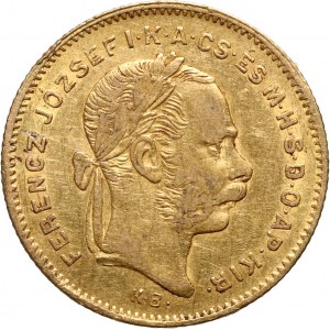 Hungary, Franz Joseph I, 4 Forint = 10 Francs 1879 KB, Kremnitz