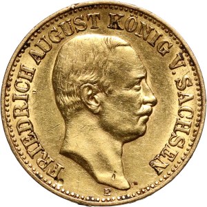 Germany, Saxony, Friedrich August III, 10 Mark 1907 E, Muldenhütten