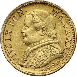 Vatican, Pius IX, 5 Lire 1867 XXII R, Rome
