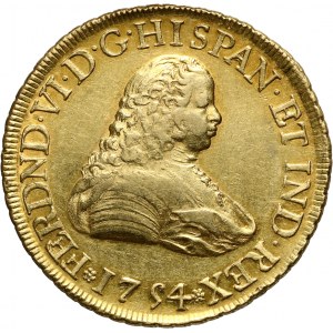 Mexico, Ferdinand VI, 8 Escudos 1754 Mo-MF, Mexico City
