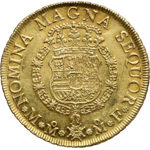 Meksyk, Ferdynand VI, 8 escudos 1754 Mo-MF, Meksyk