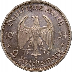 Germany, Third Reich, 2 Mark 1934 A, Berlin, PROOF