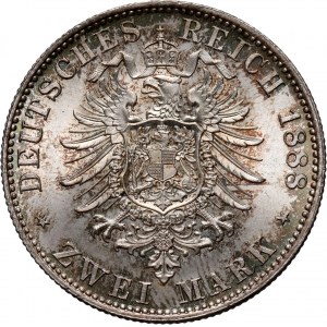 Germany, Prussia, Friedrich III, 2 Mark 1888 A, Berlin
