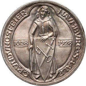 Germany, Weimar Republic, 3 Mark 1928 A, Berlin, 900 Years of Naumburg