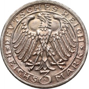 Germany, Weimar Republic, 3 Mark 1928 A, Berlin, 900 Years of Naumburg