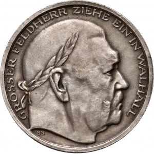 Niemcy, III Rzesza, medal (bez daty), upamiętniający pośmiertnie Paula von Hindenburga