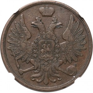 Zabór rosyjski, Aleksander II, 3 kopiejki 1858 BM, Warszawa