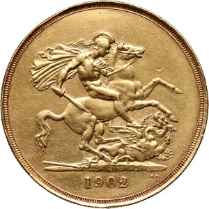 Wielka Brytania, Edward VII, 5 funtów 1902, Londyn