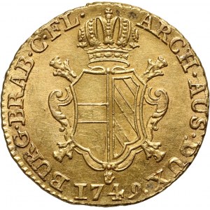 Austria, Niderlandy, Maria Teresa, podwójny souverain d'or 1749, Antwerpia